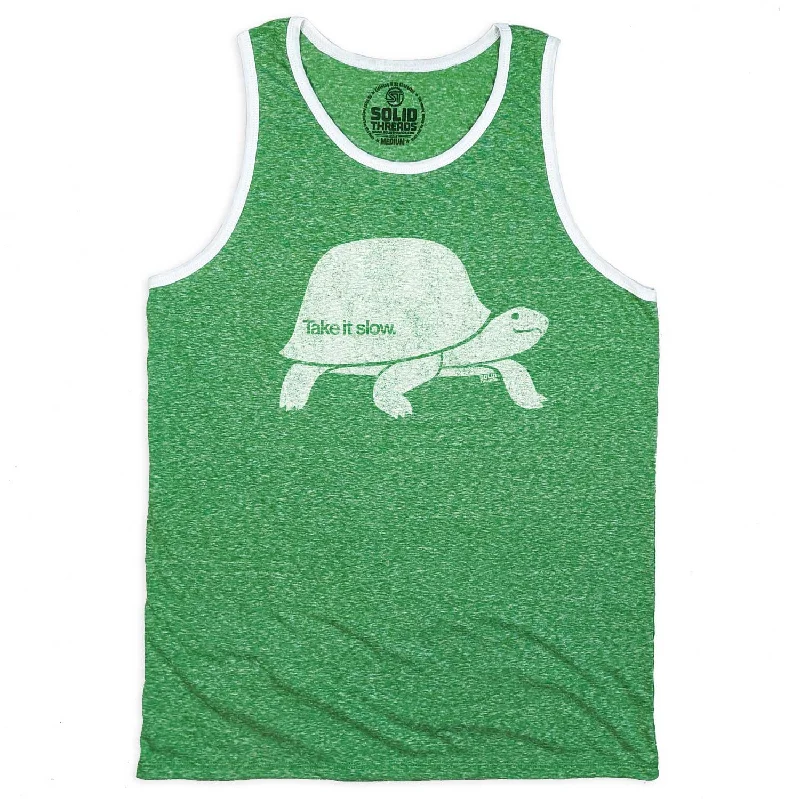 men's tank top fashion-Take It Slow Ringer Tank Top