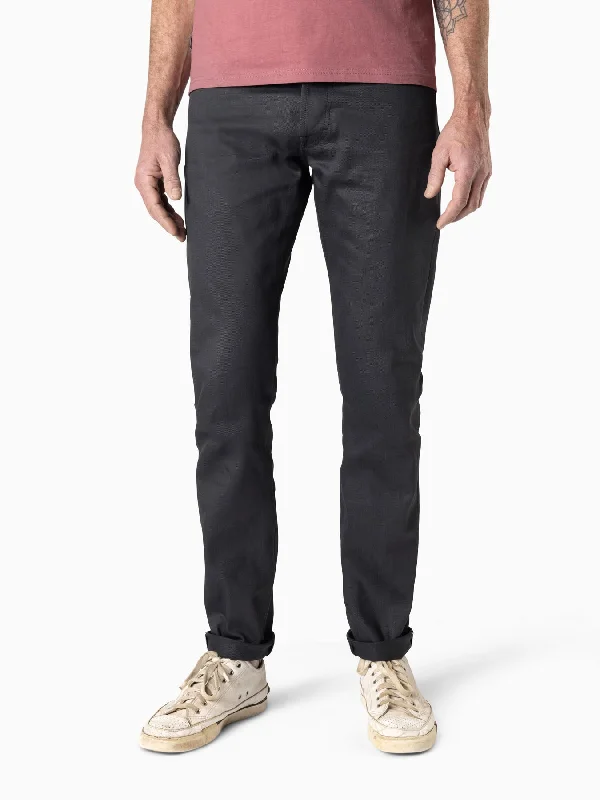 men's urban trousers-Hower Grey/Black- 13oz. Japanese Red Selvedge Comfort Stretch