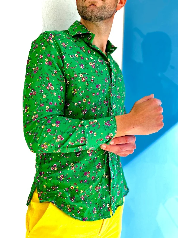 men's patterned shirts-candy green uberlight LS