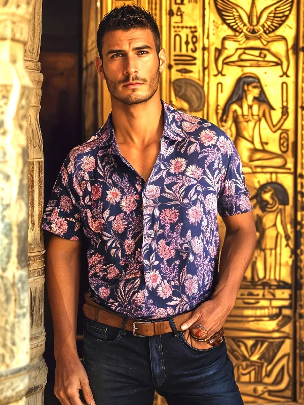 men's summer shirts-seedy purple SS