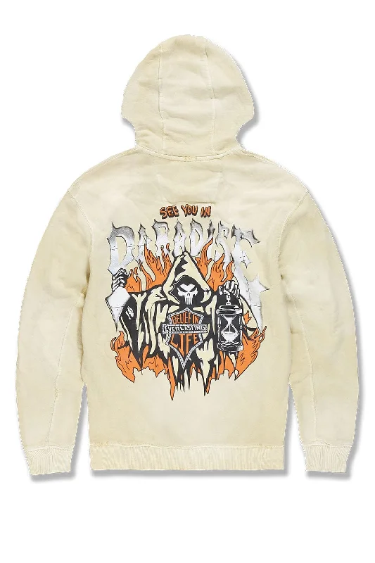 men's fashion-forward sweatshirts-Afterlife Pullover Hoodie (Khaki)