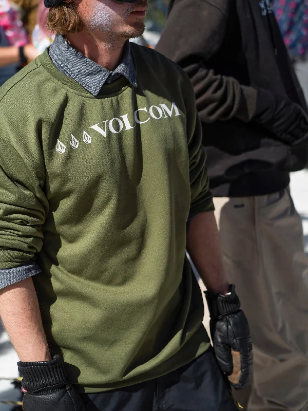 men's performance sweatshirts-Mens Core Hydro Crew Pullover - Military