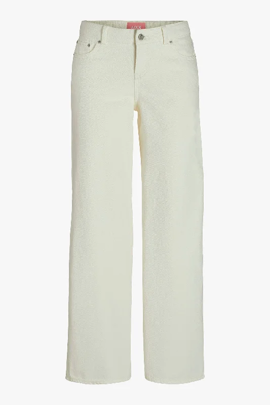 men's patterned trousers-Tokyo Wide Jeans Offwhite