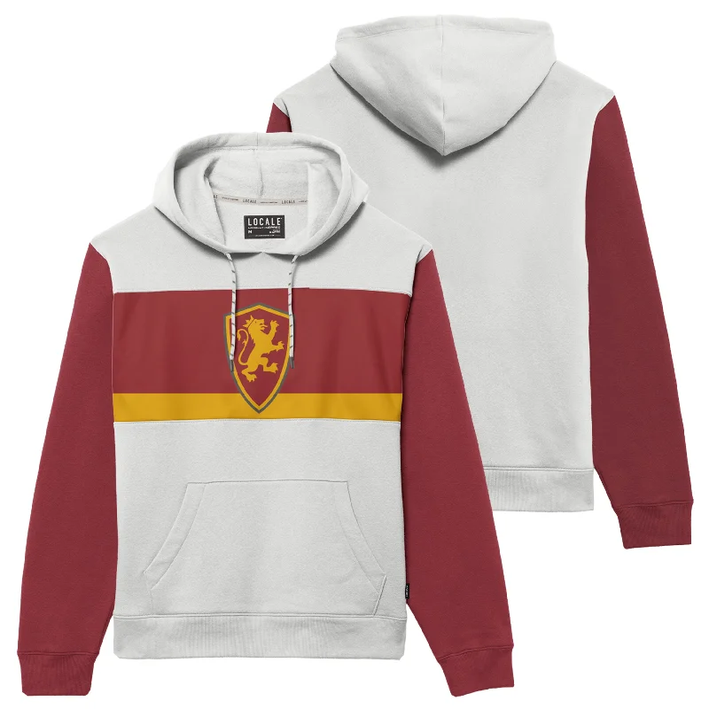 men's all-season sweatshirts-Locale Icon Colorblock Shield Hood