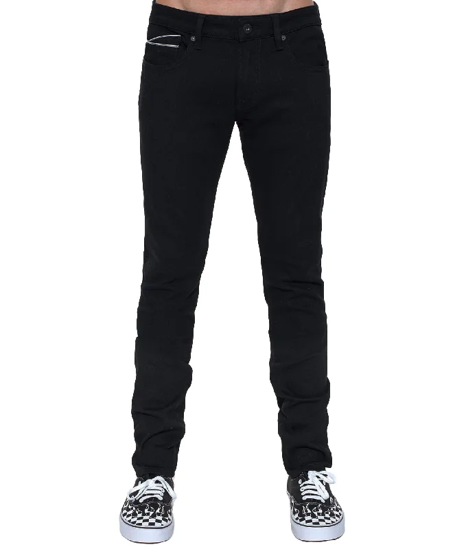 men's business pants-ROCKER SLIM DENIM JEANS IN BLACK