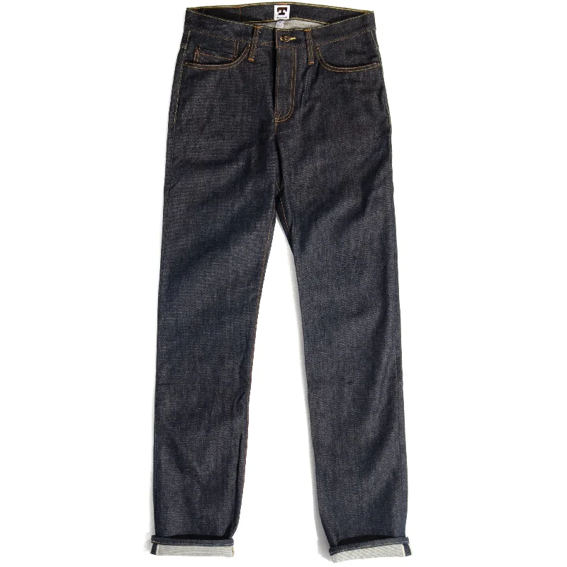 men's trendy trousers-Tellason Elgin 12.5oz Slim Tapered Jean - Cone Mills