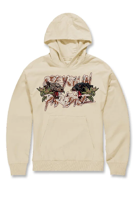 men's spring sweatshirts-Untamed Pullover Hoodie (Light Khaki)