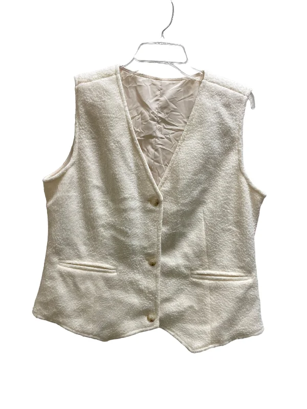 men's recycled vests-Vest Other By Cupshe In White, Size: Xl