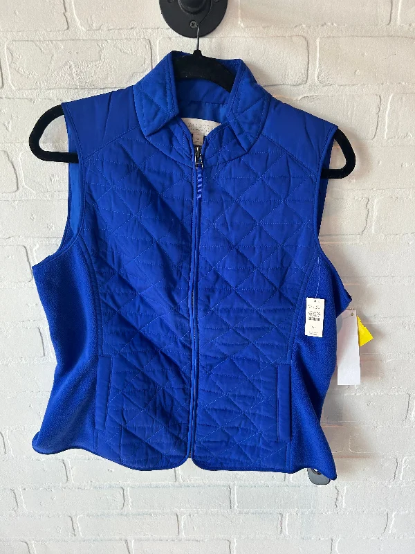 men's affordable vests-Vest Puffer & Quilted By Talbots In Blue, Size: Mp