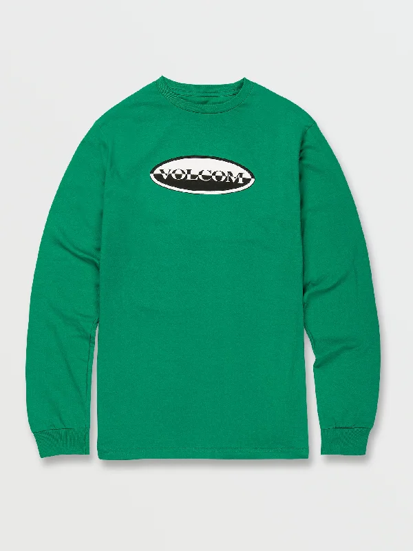 men's cool weather t-shirts-Ovoid Long Sleeve Tee - Synergy Green