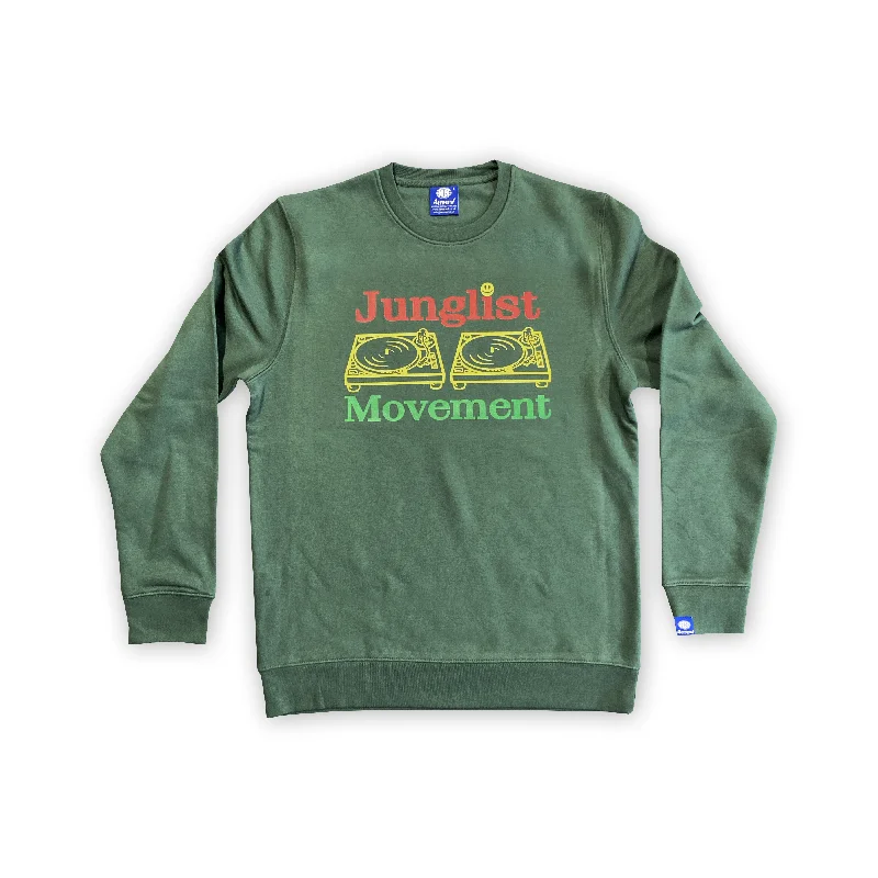 men's weekend sweatshirts-Jah-listHeavyweight Sweatshirt (Bottle Green)