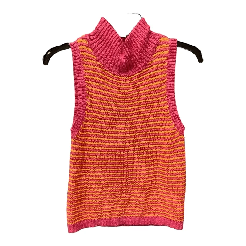 men's functional vests-Orange & Pink Vest Sweater 525, Size Xs