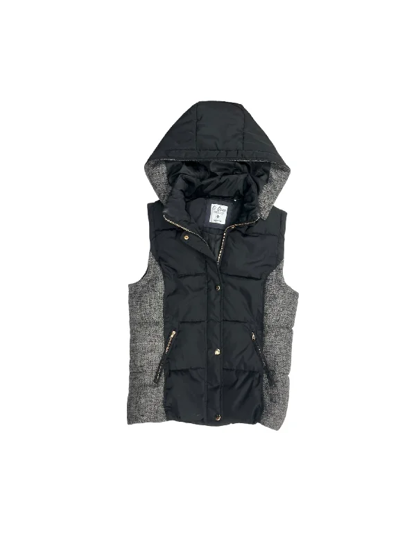 men's cargo vests-Vest Puffer & Quilted By Ci Sono In Black & Grey, Size: M