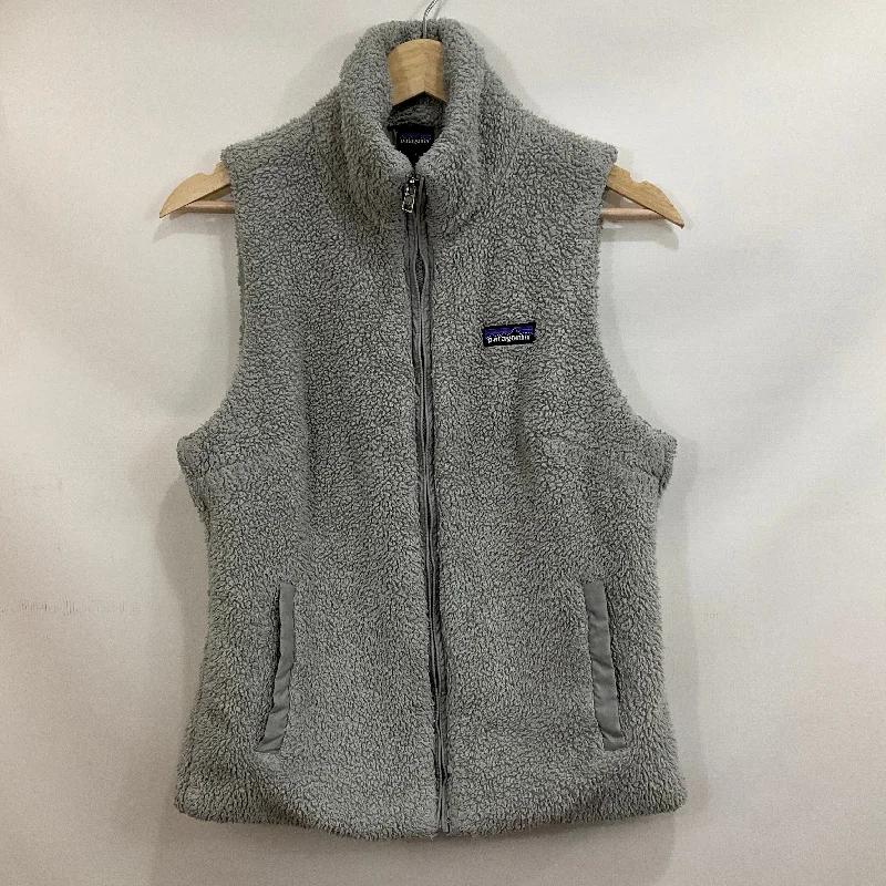 men's recycled vests-Vest Faux Fur & Sherpa By Patagonia In Grey, Size: M