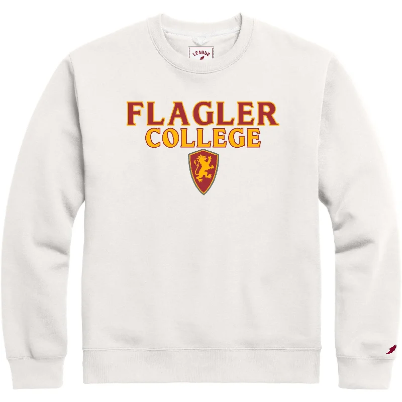 men's breathable sweatshirts-White Flagler College Essential Crew