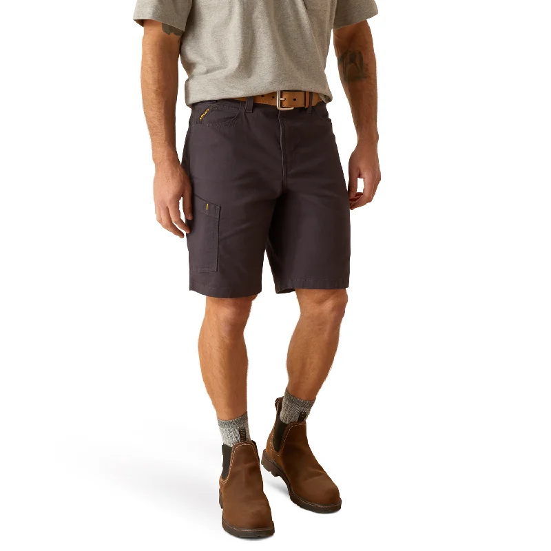 men's home wear shorts-Ariat Men's Rebar DuraStretch Made Tough Shorts - Charcoal