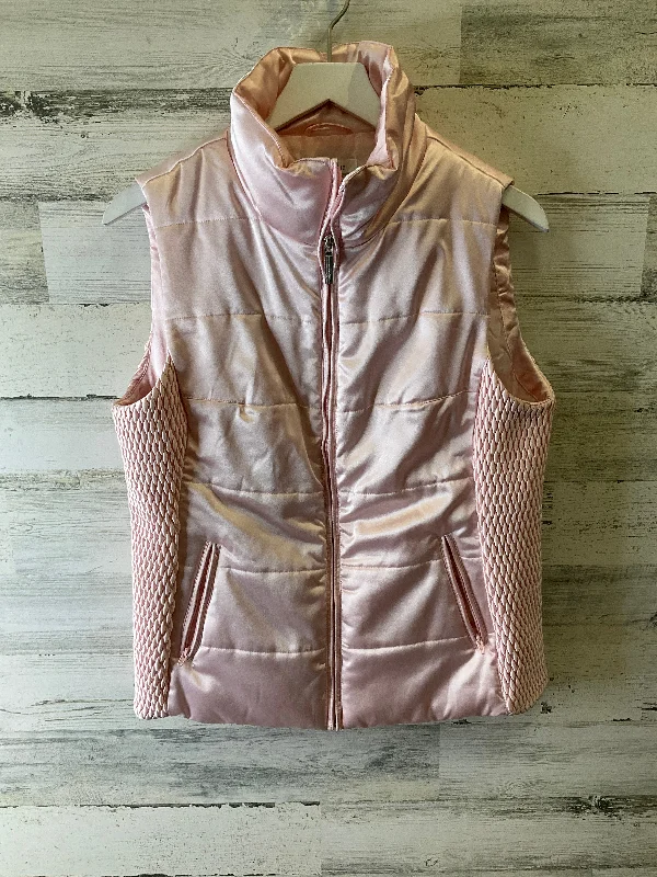 men's down vests-Vest Puffer & Quilted By Liz Claiborne In Pink, Size: M