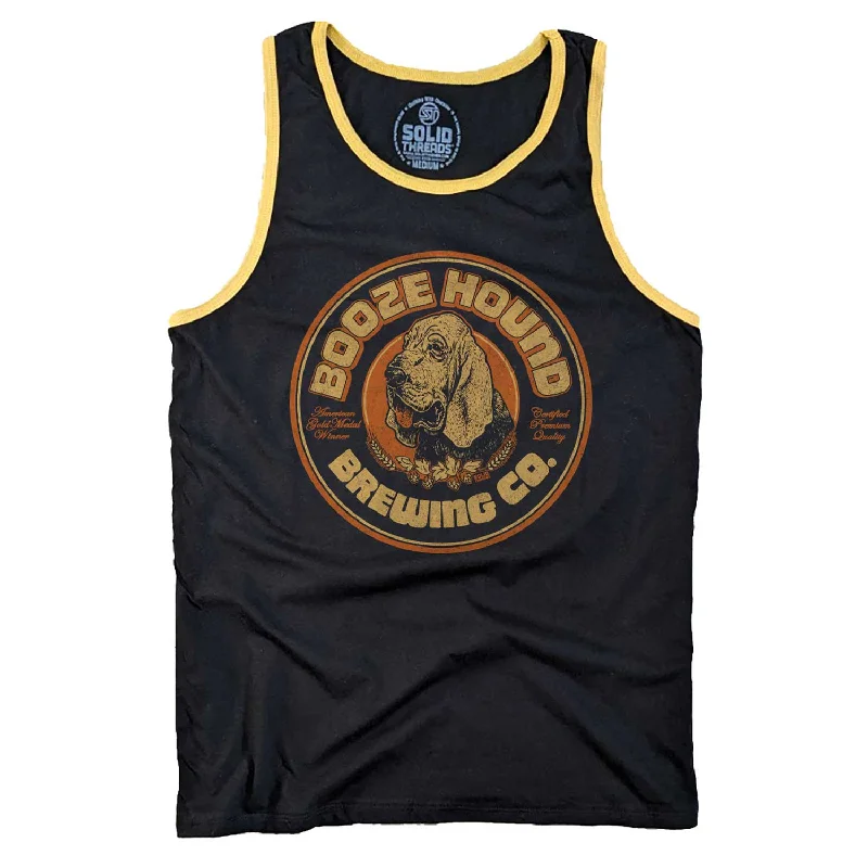 men's tank top sleeveless-Boozehound Brewing Co. Ringer Tank Top