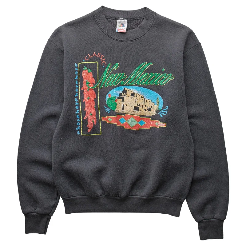 men's comfortable fit sweatshirts-(S) 90s New Mexico