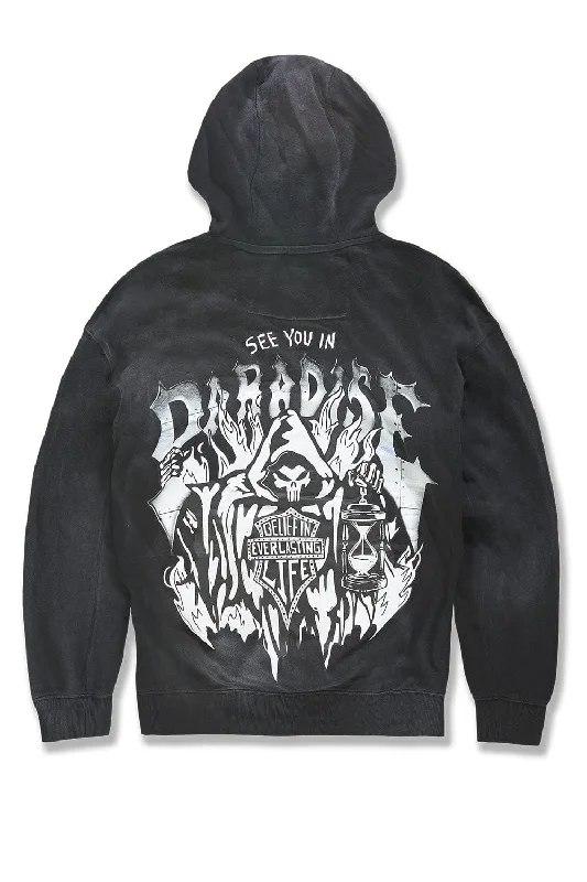 men's cozy fit sweatshirts-Afterlife Pullover Hoodie (Black Shadow)