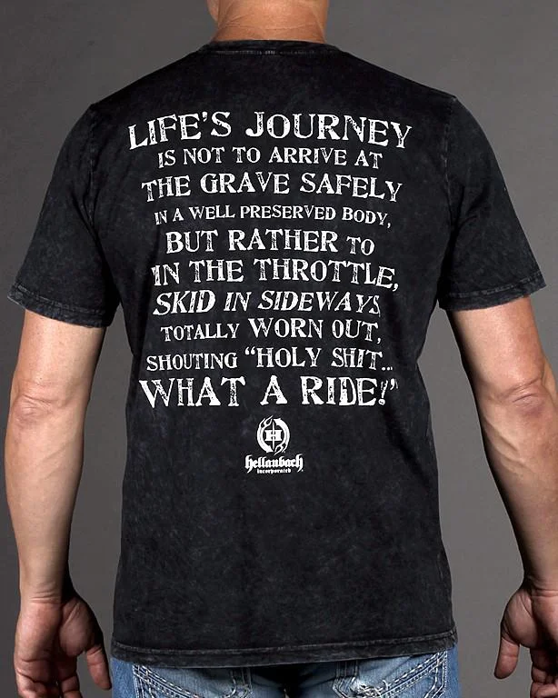 men's hiking t-shirts-HB Nation "What A Ride" Mineral Washed Premium Shirt