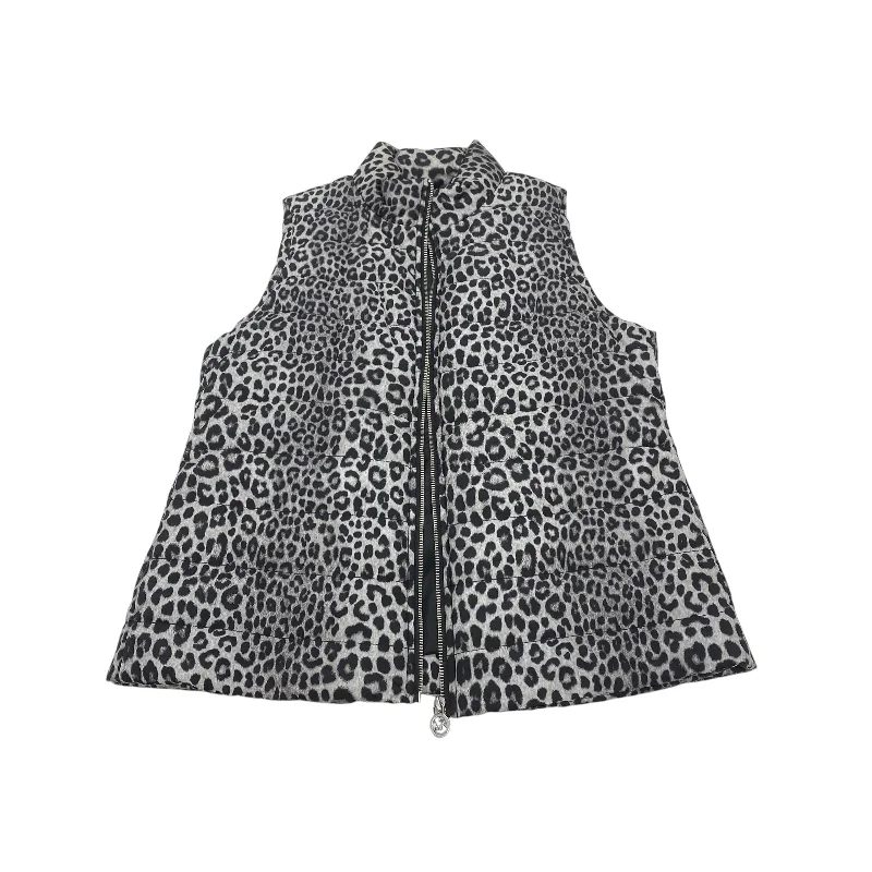 men's functional vests-ANIMAL PRINT VEST DESIGNER by MICHAEL KORS Size:M