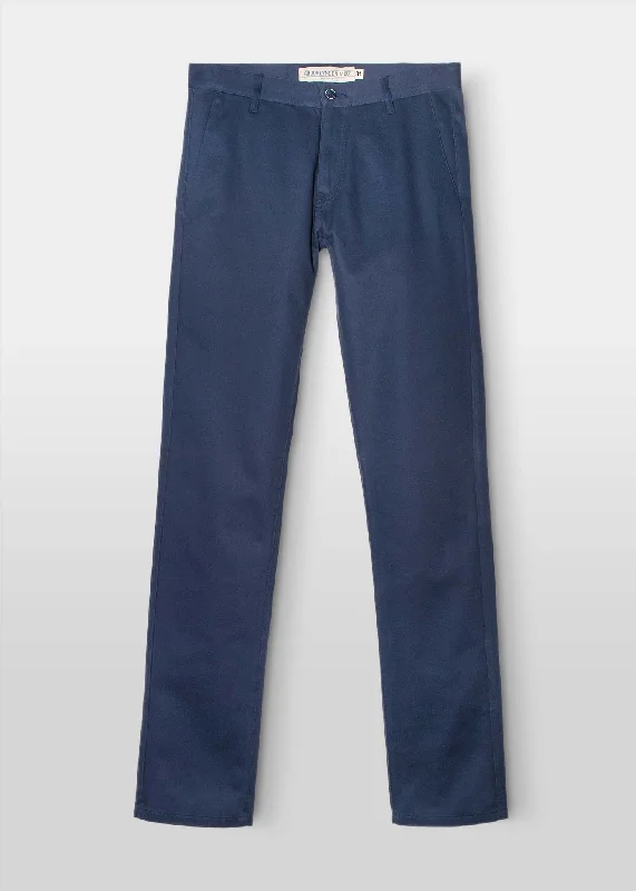 men's comfortable fit trousers-Brooklyn Denim Co. Chino Pants - Navy