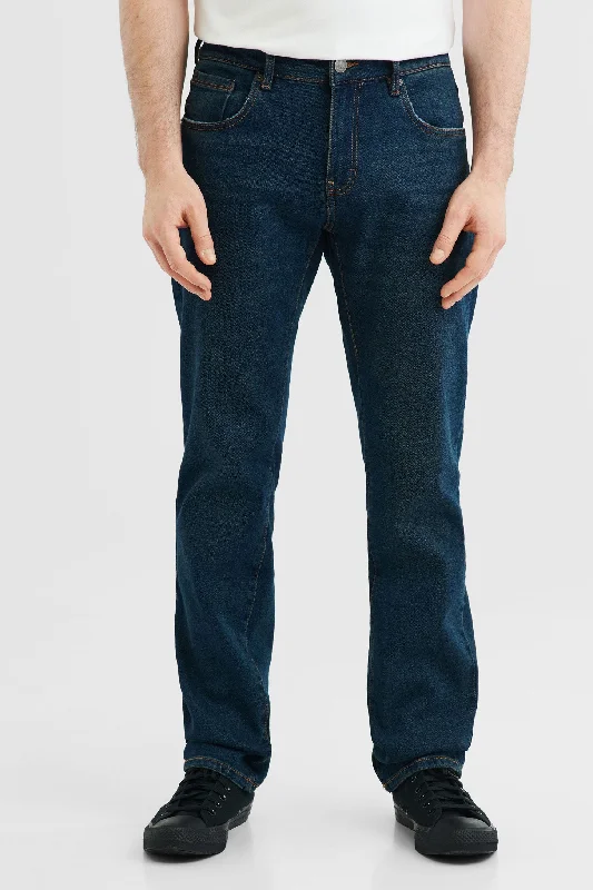 men's regular fit trousers-Jeans 5 poches, coupe régulière - Homme