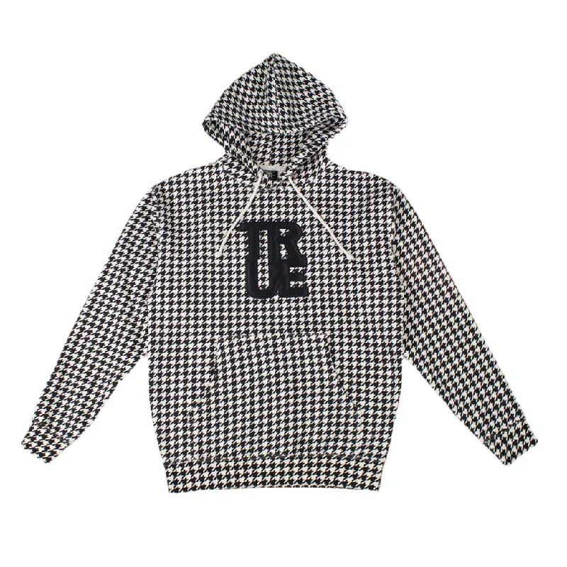 men's urban hoodies-Men's True Logo Hoodie Houndstooth