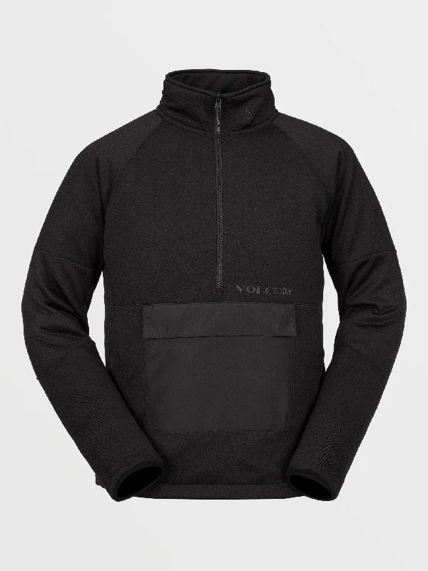 men's sustainable sweatshirts-Mens Tech Fleece Pullover - Black