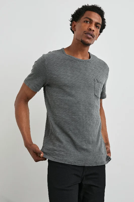 men's winter t-shirts-SKIPPER T-SHIRT - WASHED BLACK