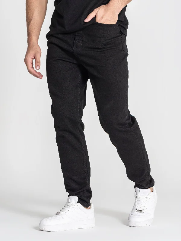 men's pajama trousers-Black GK Carrot Jeans