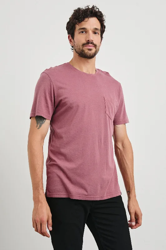 men's premium t-shirts-JOHNNY T-SHIRT - CRANBERRY