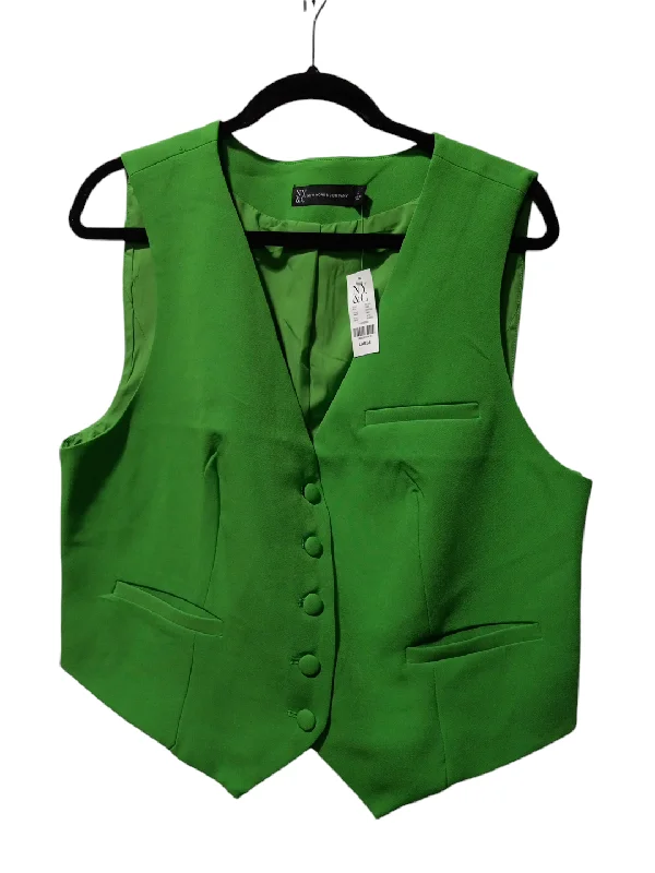 men's puffer vests-Vest Other By New York And Co In Green, Size: L