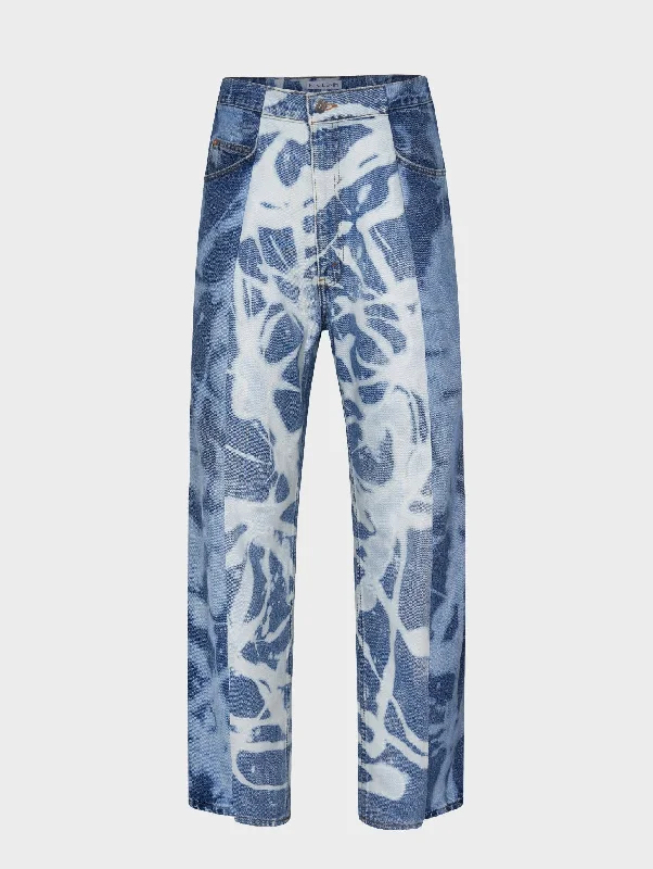 men's travel pants-Men's Garcon Jean Bleach Mid Light Blue