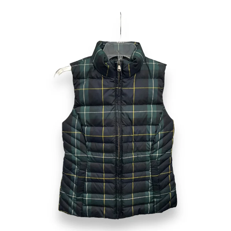 men's professional vests-Vest Puffer & Quilted By Talbots In Plaid Pattern, Size: Petite