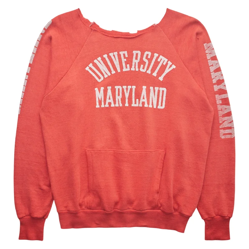 men's striped sweatshirts-(M) 80s University of Maryland