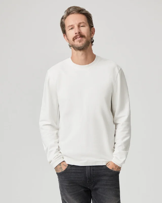 men's vintage sweatshirts-Jaxton Pullover - Melted Snow - Paige