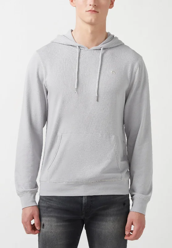 men's stylish fit sweatshirts-Farman Men’s Hoodie Sweatshirt in Light Grey - BM24171