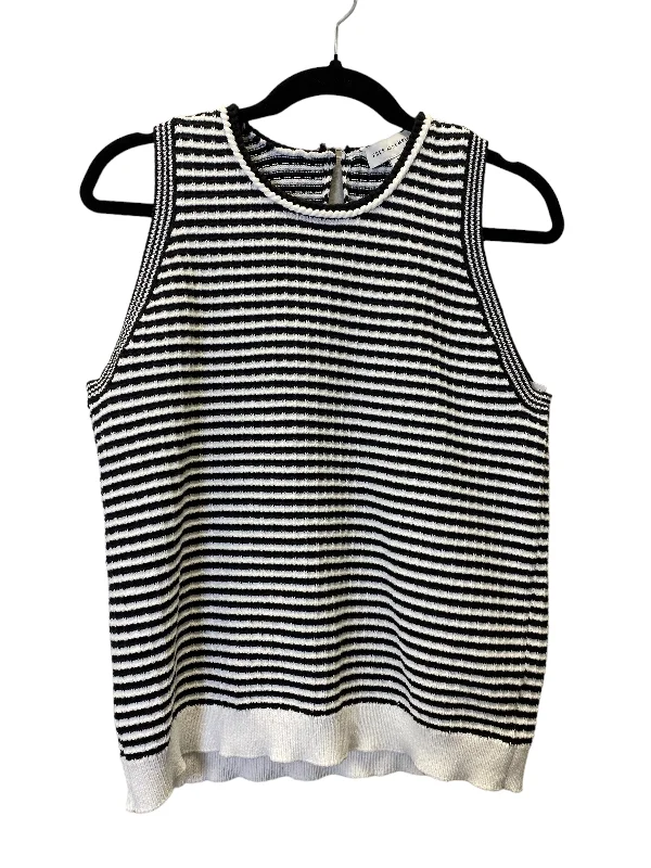 men's summer vests-Vest Sweater By Free Assembly In Striped Pattern, Size: L