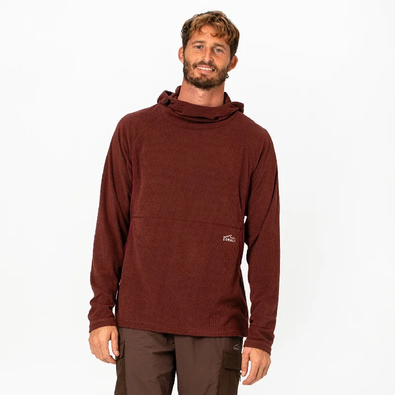 men's streetwear sweatshirts-Mens Air-Grid Fleece Russet