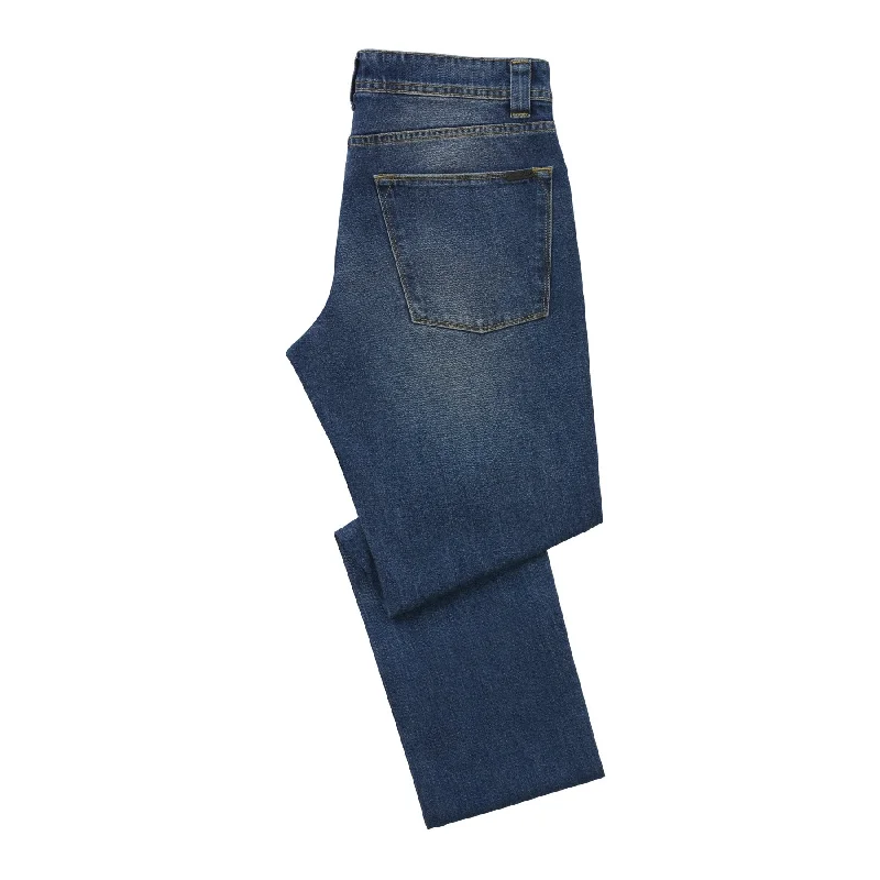 men's classic trousers-Slim-Fit Stretch-Cotton Jeans in Denim Blue