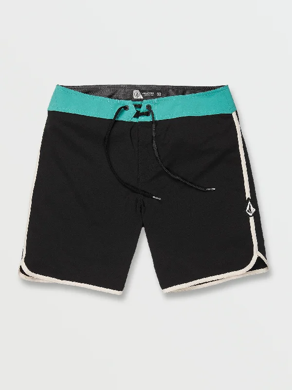 men's adventure shorts-Scallop Mod-Tech Trunks - Black