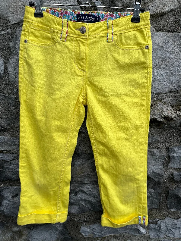 men's gym trousers-Yellow Capri jeans  10y (140cm)