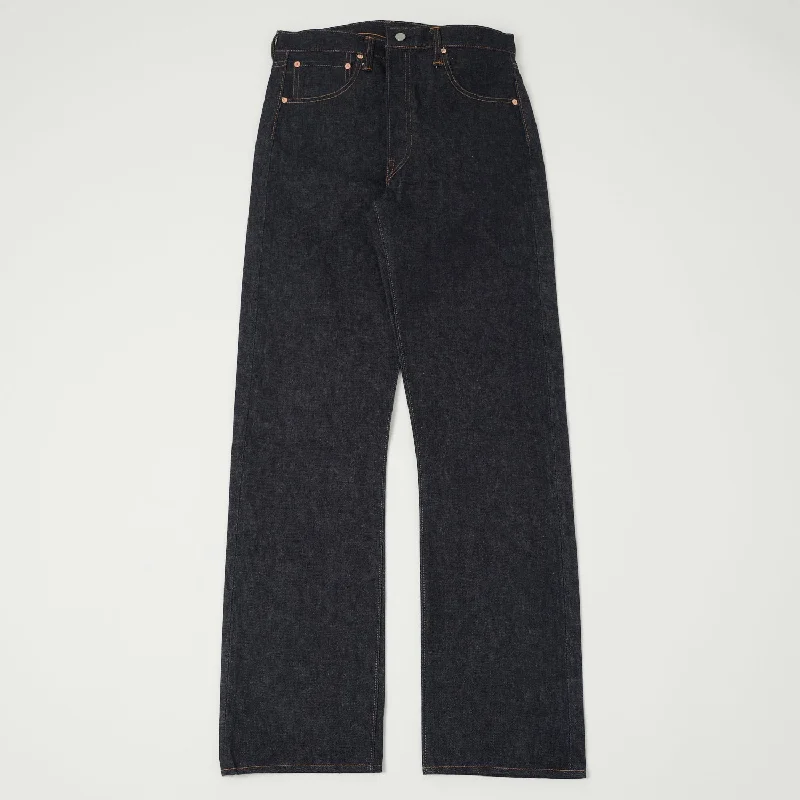 men's comfortable fit trousers-Denime Lot. 220A 'Offset Model' Regular Straight Jean - Raw