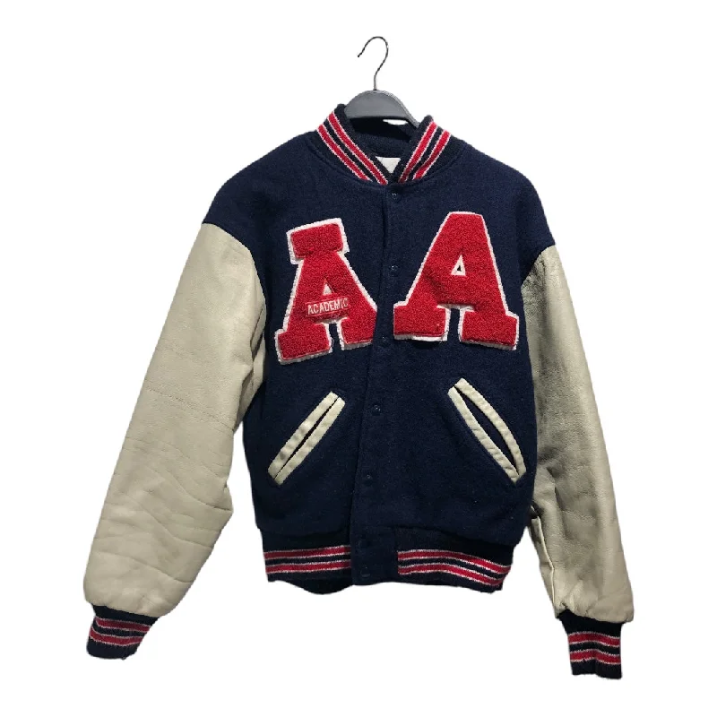 men's oversized jackets-RIPON/Baseball Jkt/46/Wool/NVY/Graphic/East Patriots Academic