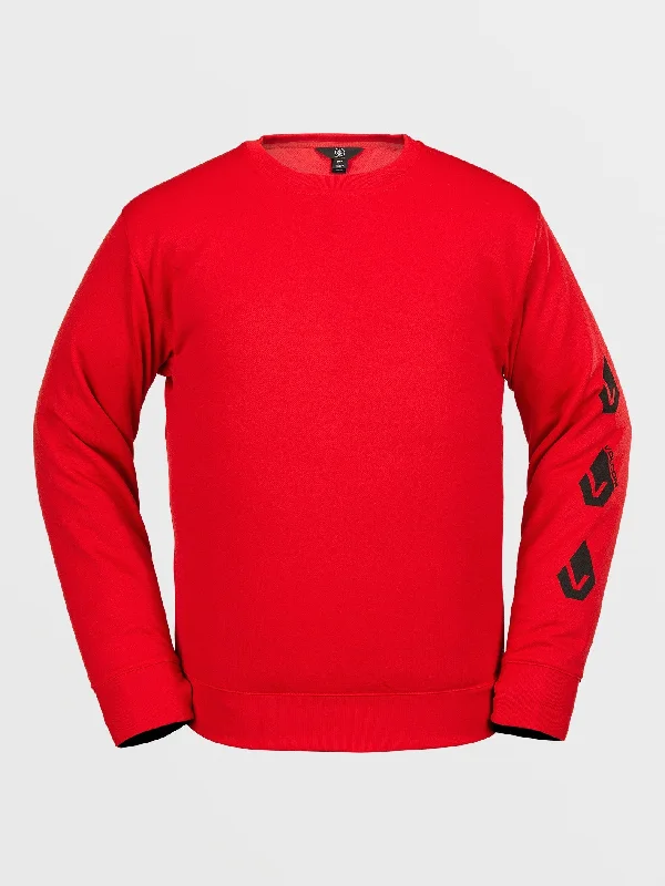 men's eco-friendly sweatshirts-Mens Core Hydro Crew Pullover - Red