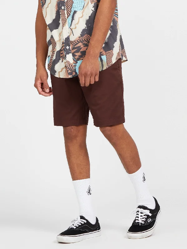 men's sporty shorts-Frickin Elastic Waist Shorts - Mahogany