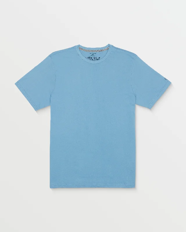 men's festival t-shirts-Solid Short Sleeve Tee - Blue Rinse