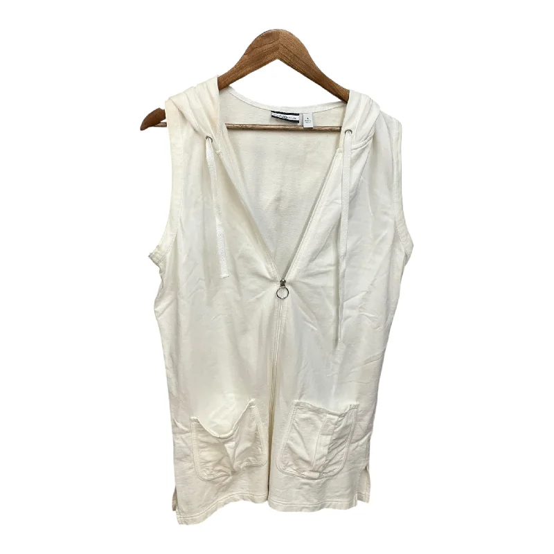 men's neutral color vests-Vest Other By Croft And Barrow In White, Size: L